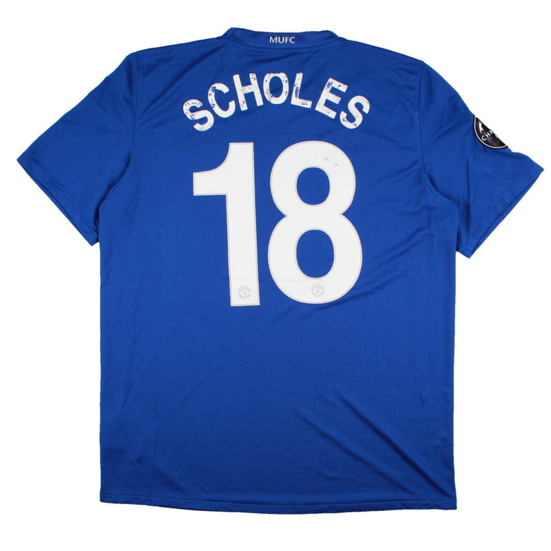 Manchester United 07/08 L パッチ付き スコールズ18 Manchester Utd SCHOLES #18 plastic Name print and number