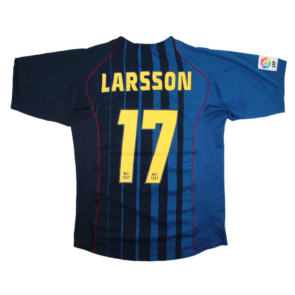 Barcelona 2004-05 Away Shirt (M) Larsson #17 (Excellent) – Classic