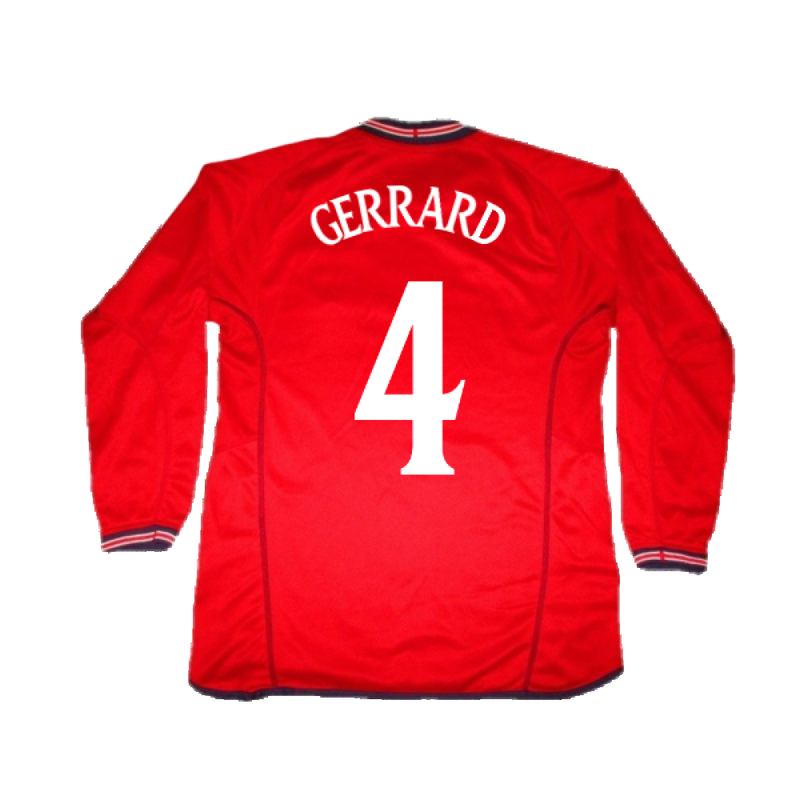 ウェア Steven Gerrard 2002-04 England Away Steven Gerrard 2002-04 England Away Vintage Steven Gerrard