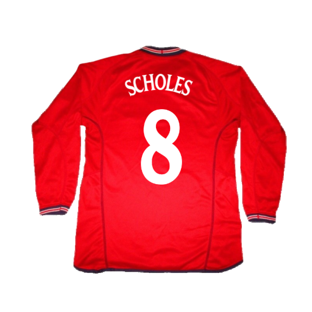 England 2002-04 Long Sleeve Away Shirt (S) (Very Good) (Scholes 8)_1
