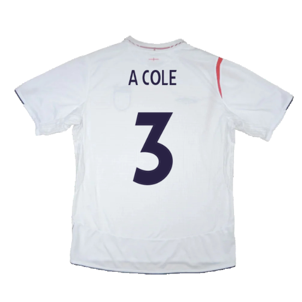 England 2005-2007 Home Shirt (XL) (Good) (A COLE 3)_1