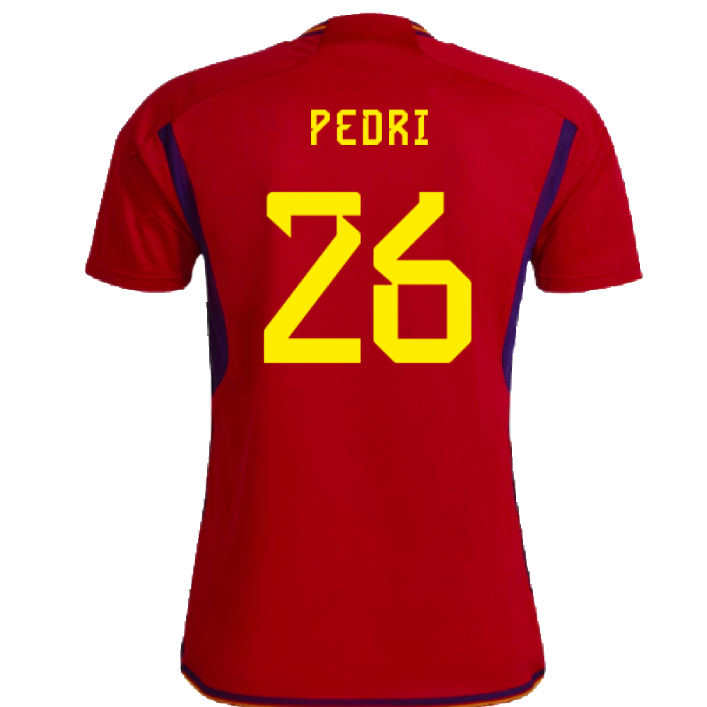 Spain 2022-23 Home Shirt (Womens XL-) (Pedri 26) (Mint)_1