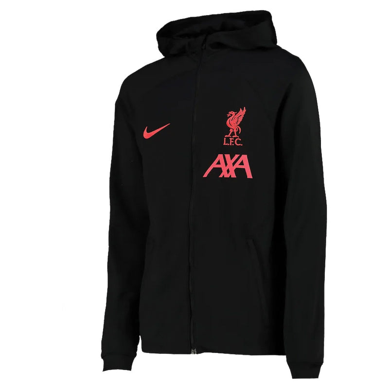 2022-2023 Liverpool Hooded Strike Track Jacket (Black) – Classic