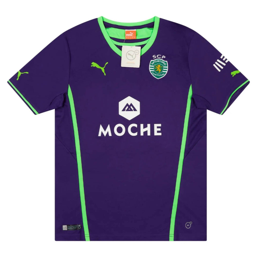 Maillot Sporting CP 2012-2013 Domicile – Puma, Taille L, Vert Et Blanc – Occasion