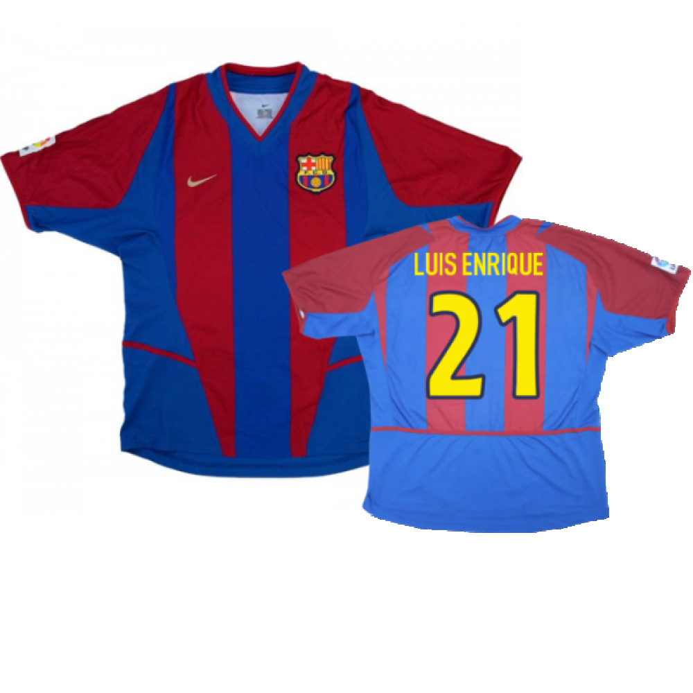 Barcelona 2002-2003 Home Shirt (XL Boys) (Good) (Luis Enrique 21