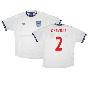 England 1999-01 Home Shirt (XL) (Very Good) (G Neville 2)_0