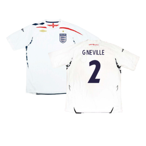 England 2007-09 Home Shirt (L) (Very Good) (G NEVILLE 2)_0