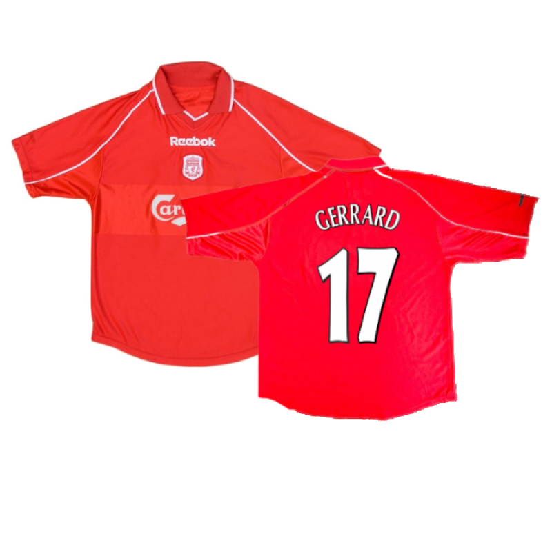 Football Shirt Gerrard 17 Shirt Liverpool 2000-02 Home Shirt (XXL
