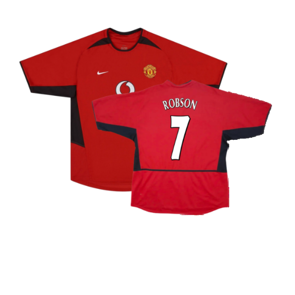Maillot Manchester United Domicile 2002-2004 – Nike, Taille L (jeune), état Correct