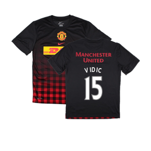 Manchester United 2010-2011 Training Shirt (M) (Vidic 15) (Excellent)_0