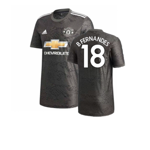Manchester United 2020-21 Away Shirt (Excellent) (B FERNANDES 18)_0