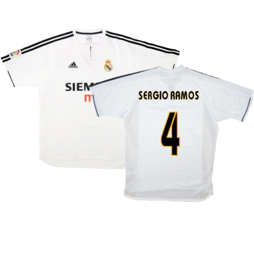 Real Madrid 2003-04 Home Shirt (M) (Good) (Sergio Ramos 4