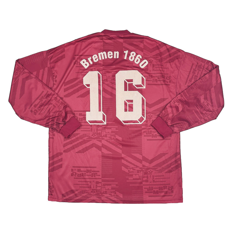 1992 BREMEN 1860 #16 L/S HOME SHIRT (XL) UMBRO