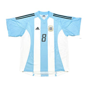 2002/04 Argentina Zanetti #8 Home Shirt (L) Adidas