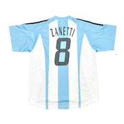 2002/04 Argentina Zanetti #8 Home Shirt (L) Adidas