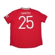 2022/23 Manchester United Sancho #25 *BNWT* Authentic Home Shirt (XXL) Adidas
