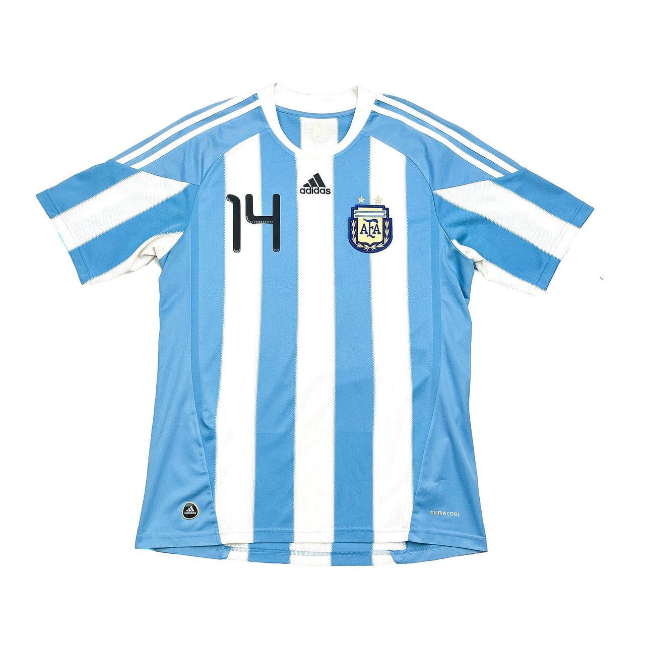 2010/11 ARGENTINA MASCHERANO #14 HOME SHIRT (M) ADIDAS