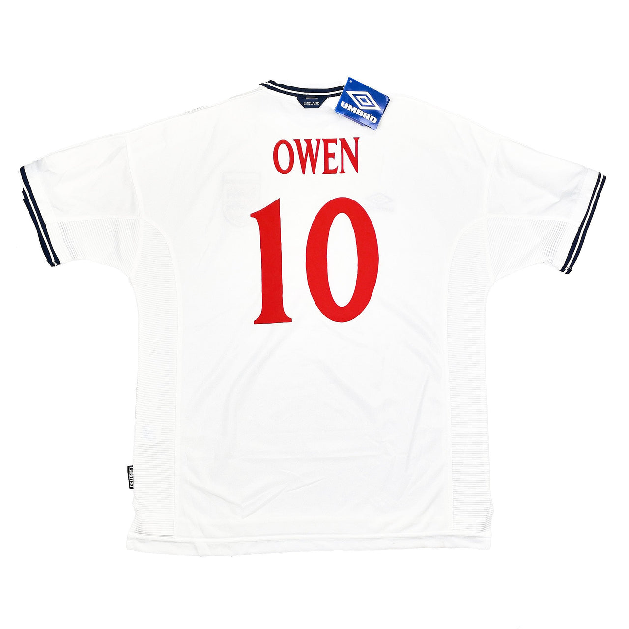 CULT KITS - 1999/01 ENGLAND OWEN #10 *BNWT* SIGNED HOME SHIRT (XXL) UMBRO