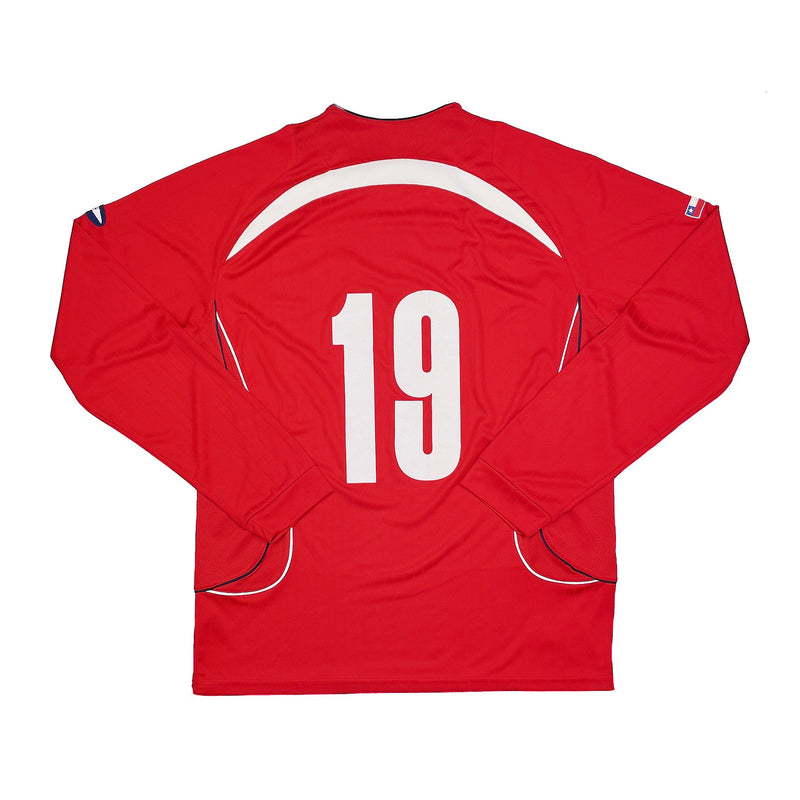 CULT KITS - 2007/09 CHILE #19 L/S *PLAYER ISSUE* HOME SHIRT (L) BROOKS
