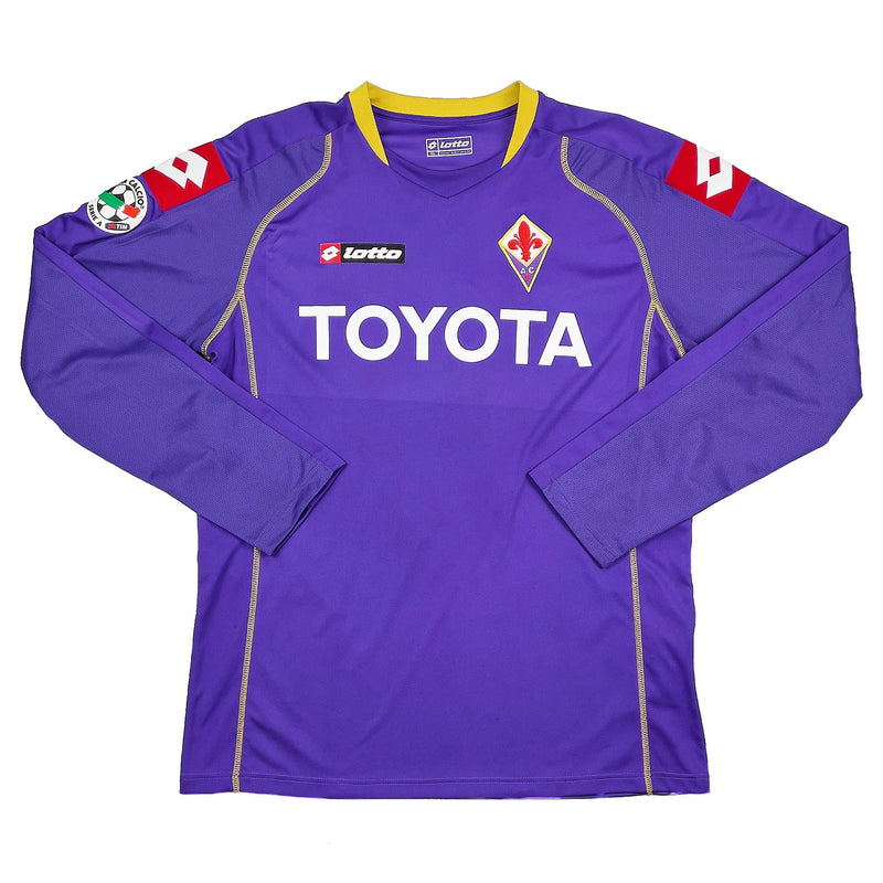 2008/09 Fiorentina Osvaldo #9 *Match Issue* L/S Home Shirt (XL) Lotto