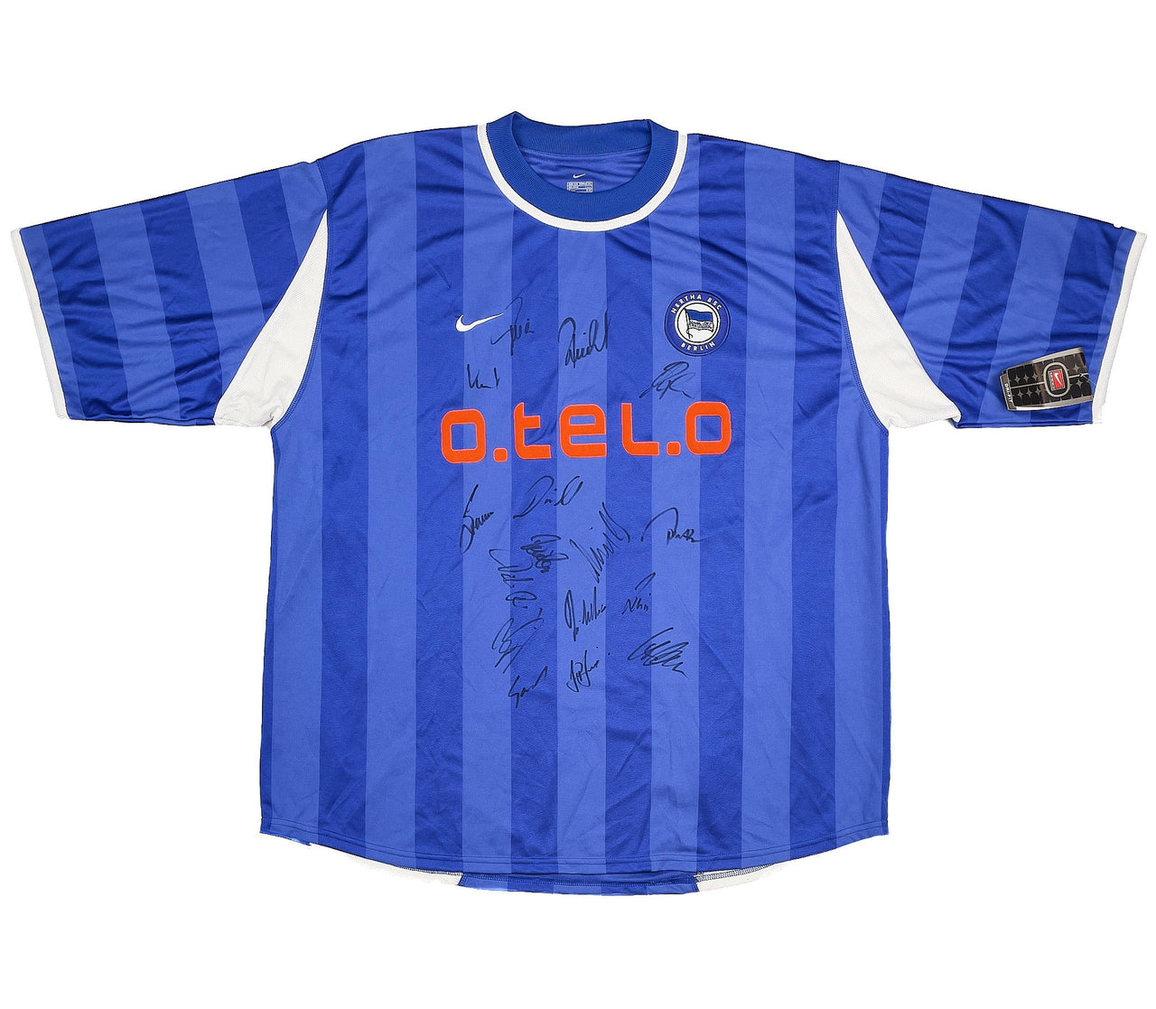 CULT KITS - 2000/01 HERTHA BERLIN *SQUAD SIGNED* BNWT HOME SHIRT (XXL) NIKE