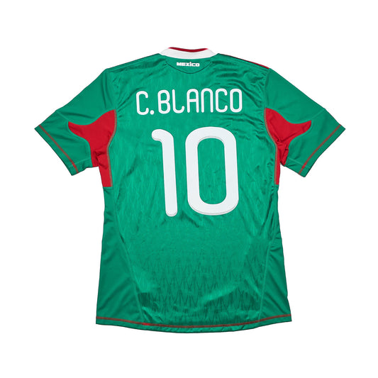 2010 MEXICO C.BLANCO #10 (FRANCE v MEXICO) HOME SHIRT (M) ADIDAS, Cult Kits