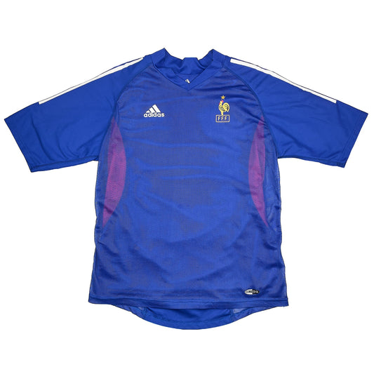 CULT KITS - 2002/04 FRANCE *PLAYER ISSUE* HOME SHIRT (M) ADIDAS