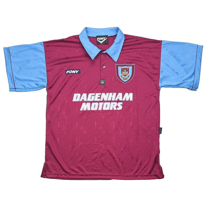 CULT KITS - 1995/97 WEST HAM *MINT* HOME SHIRT (L) PONY