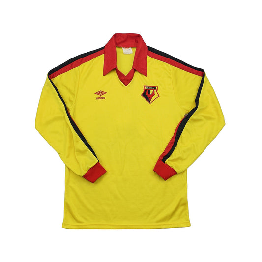 CULT KITS - 1978/92 WATFORD L/S HOME SHIRT (M) UMBRO