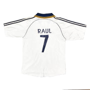 1998/00 Real Madrid Raul #7 Home Shirt (S) Adidas