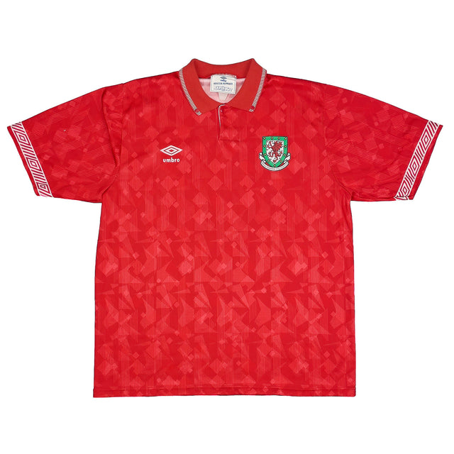 1990/92 WALES HOME SHIRT (L) UMBRO