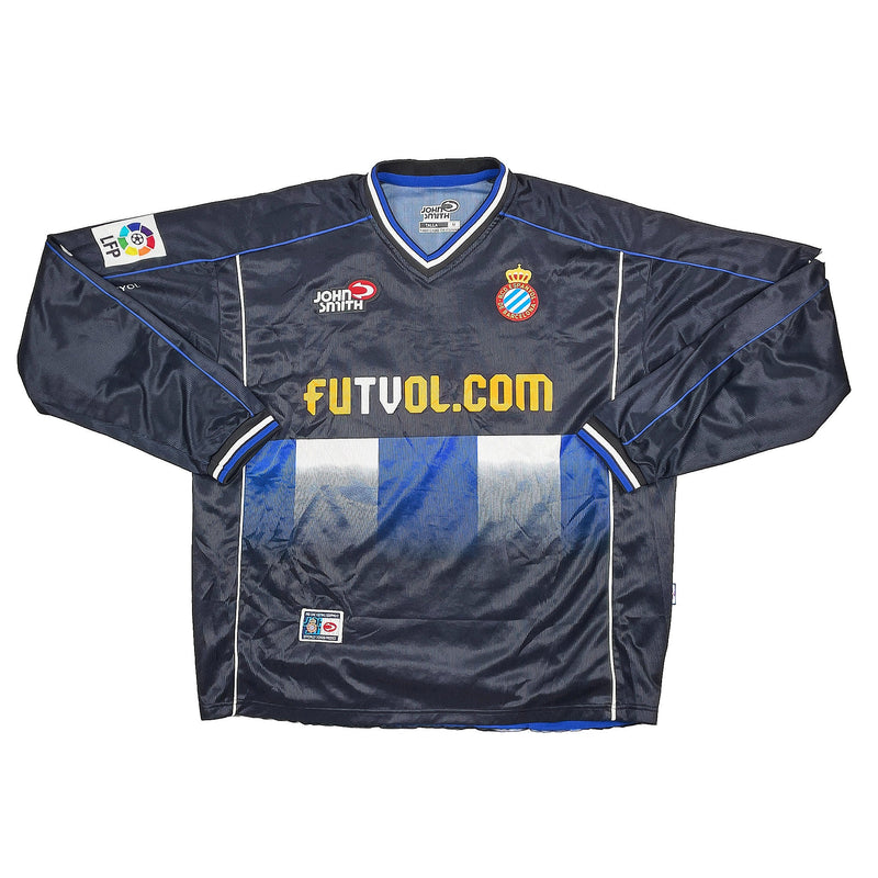 CULT KITS - 2001/03 ESPANYOL DELUCAS #14 L/S AWAY SHIRT (M) JOHN SMITH