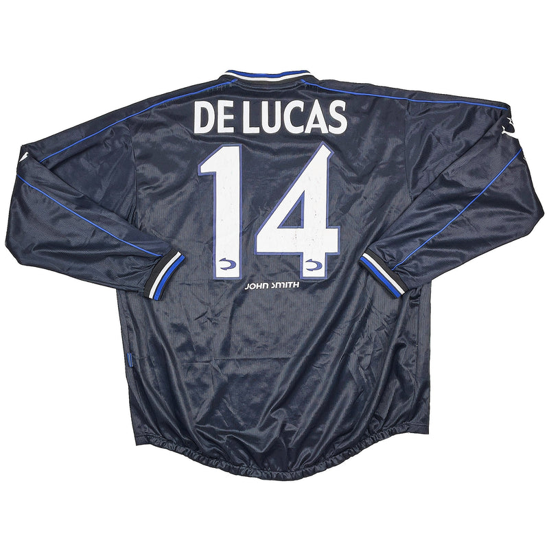 CULT KITS - 2001/03 ESPANYOL DELUCAS #14 L/S AWAY SHIRT (M) JOHN SMITH