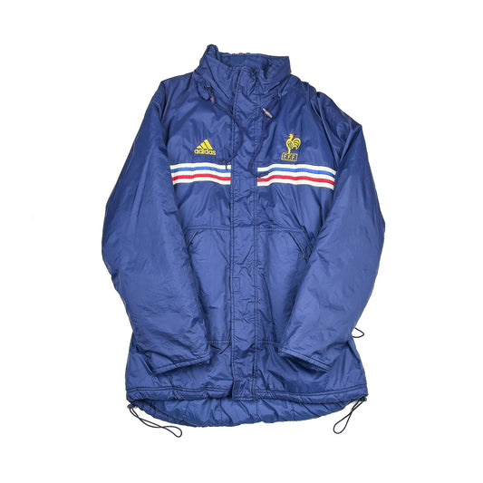 CULT KITS - 1998/00 FRANCE BENCH COAT (L) ADIDAS