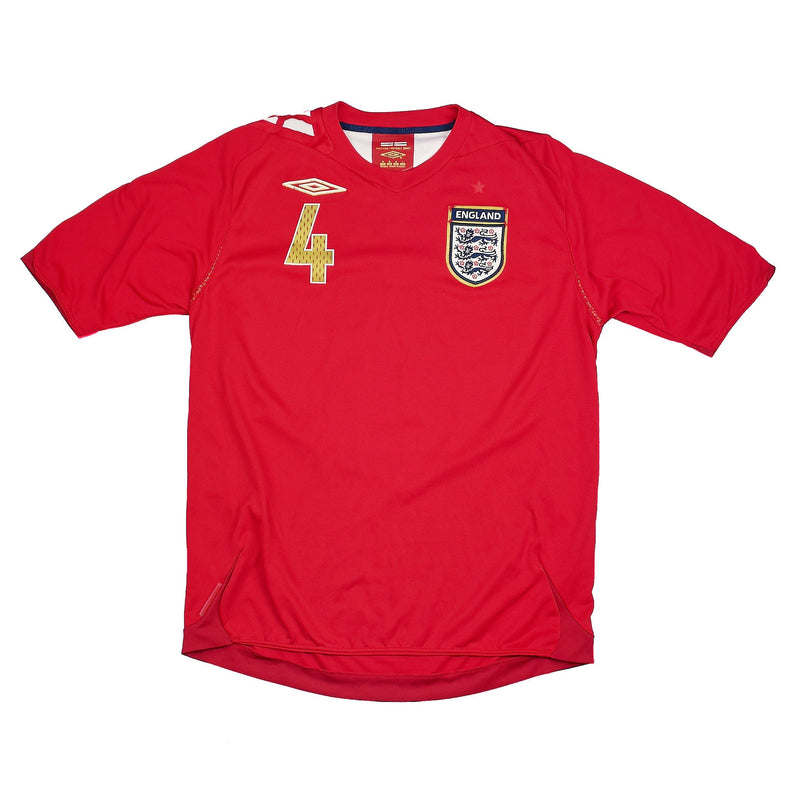CULT KITS - 2006/08 ENGLAND GERRARD #4 AWAY SHIRT (M) UMBRO