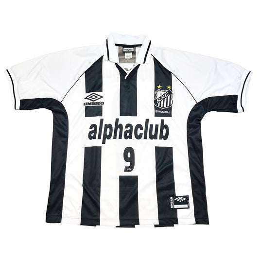 CULT KITS - 2000 SANTOS #9 HOME SHIRT (XL) UMBRO