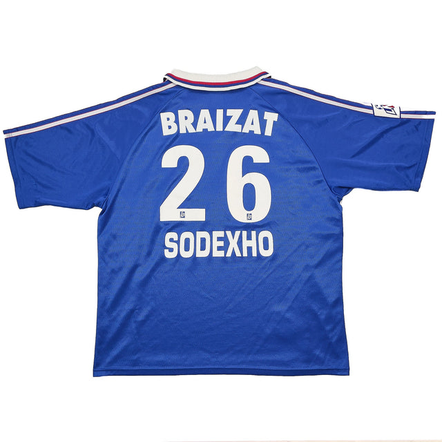 CULT KITS - 1998/99 LYON BRAIZAT #26 *MATCH ISSUE* AWAY SHIRT (XL) ADIDAS