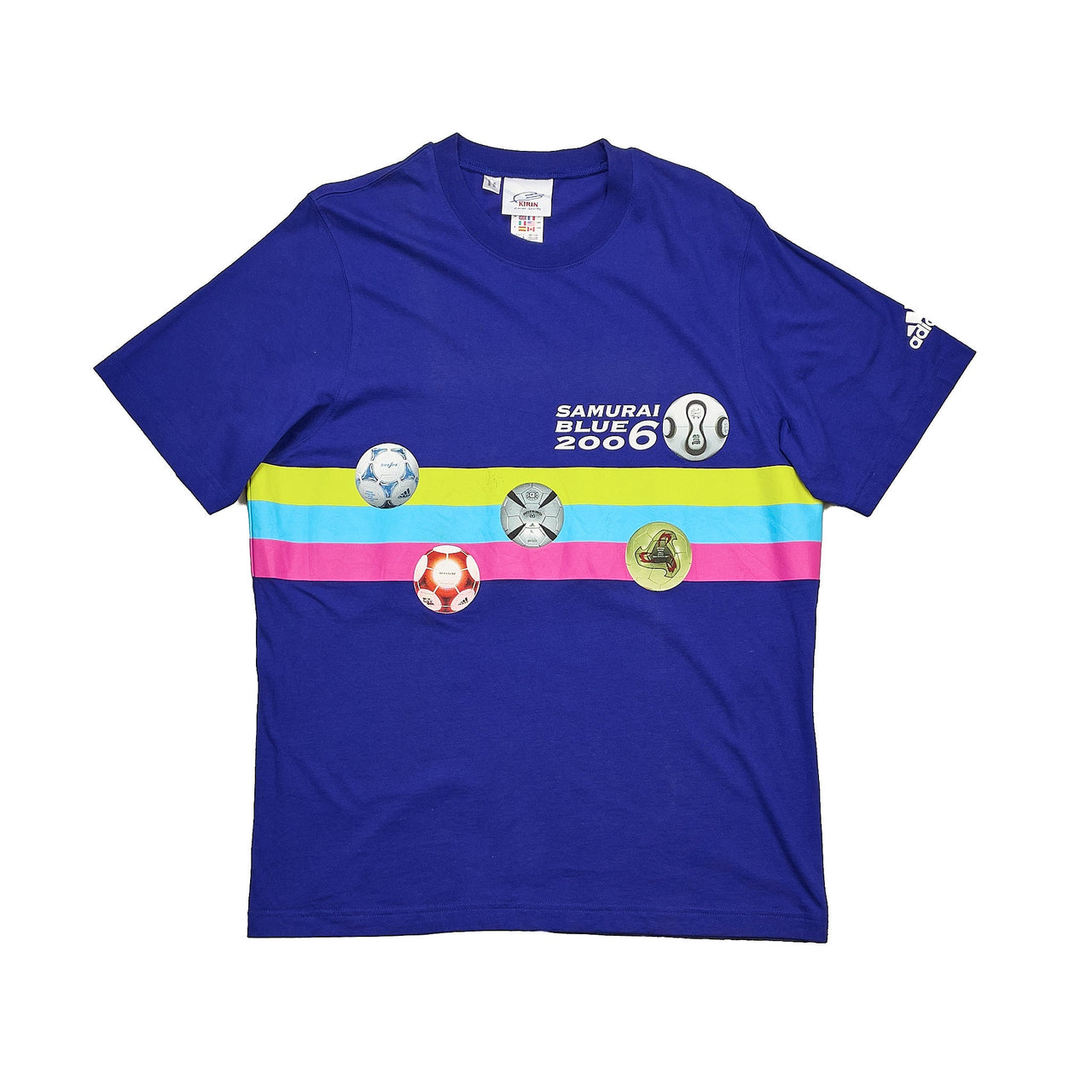 2006 JAPAN ADIDAS SAMURAI BLUE SUPPORTERS TEE (M)