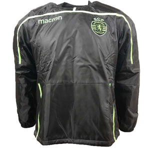2018-2019 Sporting Lisbon Macron Windbreaker Jacket (Black)_0
