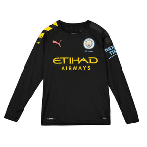 2019-2020 Manchester City Puma Away Long Sleeve Shirt (Kids)_0