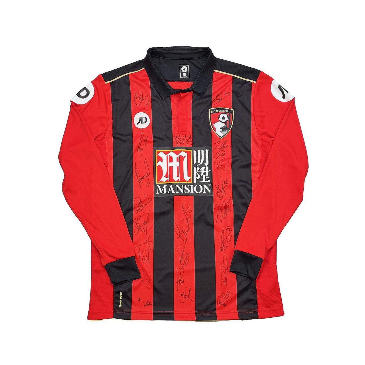2016/17 BOURNEMOUTH *SQUAD SIGNED* BNWT L/S HOME SHIRT (S) JD