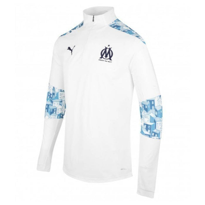 2020-2021 Marseille Quarter Zip Training Top (White)