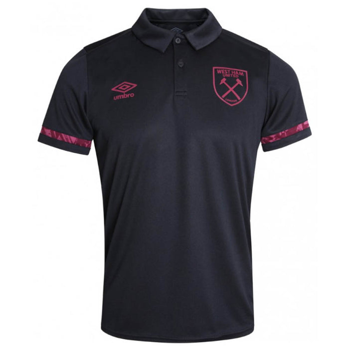 2020-2021 West Ham Training Poly Polo Shirt (Black)