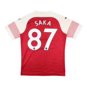 Arsenal 2018-2019 Home Shirt (Saka 87) ((Excellent) S)_0