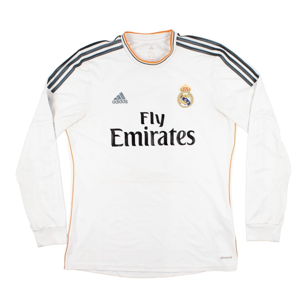 ウェア Real Madrid 13/14 long sleeve jersey L Real Madrid 2013-14 Home Long Sleeve Shirt (Bale #11) ((Very Good