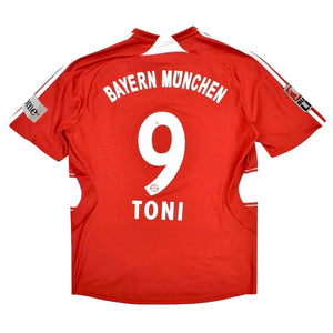 Bayern Munich 2007-09 Home Shirt (Toni #9) ((Good) L)_0