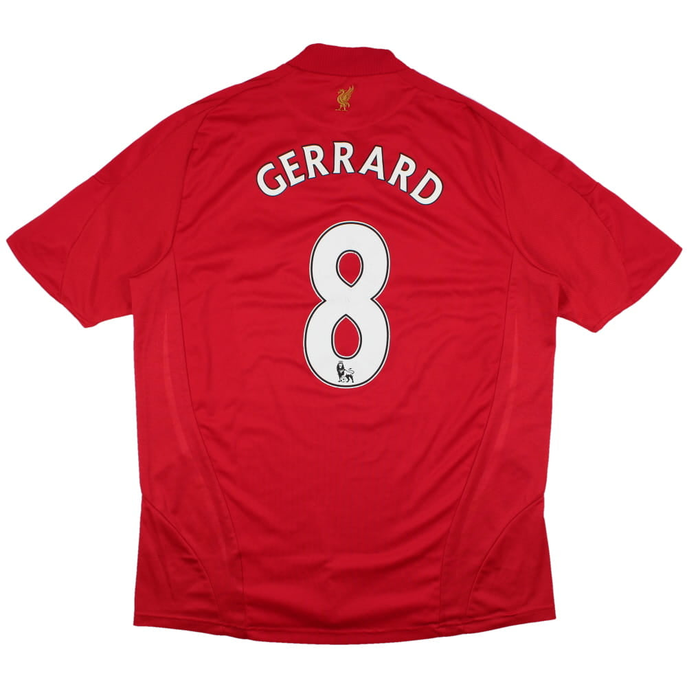 Liverpool 2008-10 Home Shirt (Gerrard #8) (L) (Good)_0