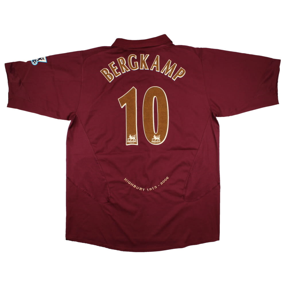 Arsenal 2005-06 Home Shirt (XL) Bergkamp #10 (Excellent) – Classic