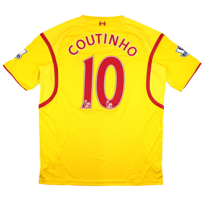 Liverpool 2014-15 Away Shirt (3XL) Coutinho #10 (Mint)