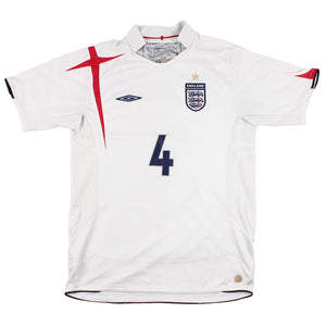 England 2005-2007 Home Shirt (XL Boys) Gerrard #4 (Good)_1